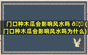 门口种木瓜会影响风水吗 🦋 (门口种木瓜会影响风水吗为什么)
